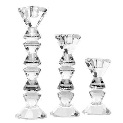 China Europe New High Quality Classic Crystal Candle Holder Home Decoration Design Candle Holder Crystal for sale