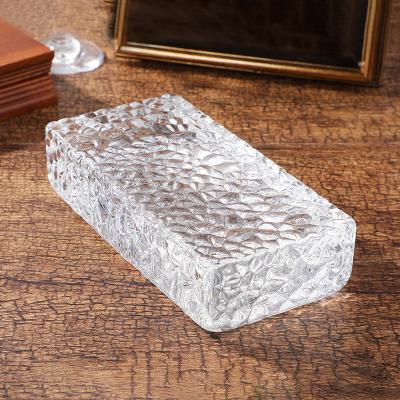 China Hot Honeycomb Crystal Pattern Europe Masonry Cast Iron Brick Living Room Bedroom Bar Wall Building Materials Solid Crystal Glass Brick for sale