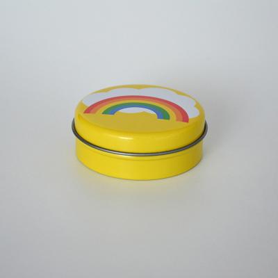 China Solid Perfume / Chewing Gum Wholesales Box Yellow Sheet Silver Tinplate Metal Use For Solid Perfume And Chewing Gum Hot-selling Color Printing Customized for sale