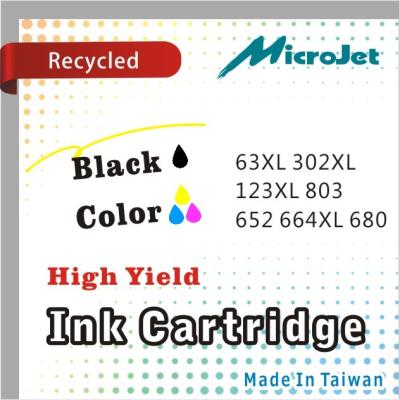 China 63XL 302XL 123XL 803 652 664XL 680 Ink - Recycled Inkjet Printing Cartridges 63XL 302XL 123XL 803 for sale