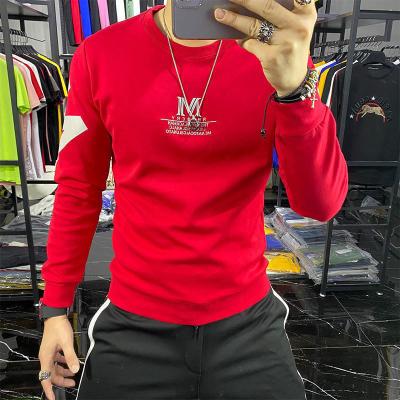 China High Quality Anti-Wrinkle Street Fashion Cotton Sweater Men Supplier Sweatshirts Rhinestones Sweatshirts No Hood for sale