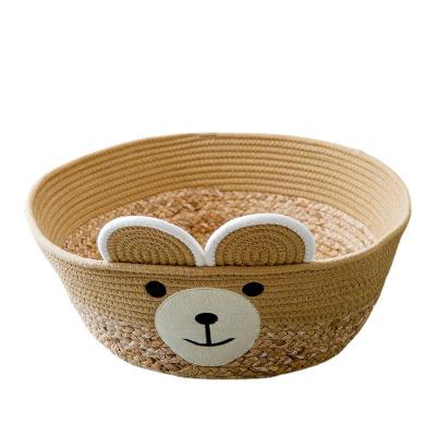 China Summer Breathable Pet Bed Medium Handmade Knitted Rattan Bed for Cats Simple Lazy Japanese Style Natural Material for sale