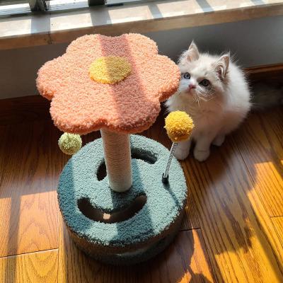 China Best Viable Quality Cat Tree Tower Climbing Gato With Scratch Flower Cat Tower Cat Scratcher Pads Toy Stuff Jump Furniture Style for sale