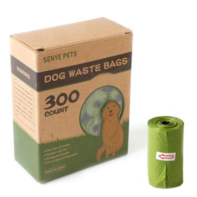 China 0.015mm Iodinegradable Stored Dog Poop Bags Garbage Bag Eco Friendly Pet Waste Bag 300/720Counts for sale