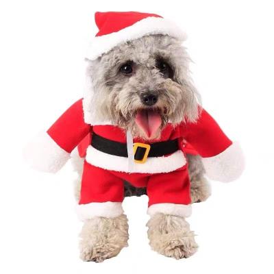 China Christmas Stocked Cat Costumes Funny Santa Claus Clothes For Little Cats Dogs Christmas New Year Pet Cat Clothing Winter Kitty Kitten Teams for sale