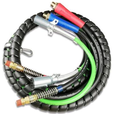 China 3-in-1 Wire Wrap of Copper Clad Aluminum Rubber Air Hoses and Electrical Cable - Bundle of 15ft Air Hoses and 12ft Electrical Cable for sale