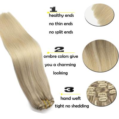 China Indian Wholesale Silky Straight Wave 100% Human Remy Clip In Hair Extensions Clip In Hair Extension Hair Extension for sale