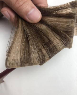 China Silky Wave Straight Double Sided Adhesive Thin Tape Hair Extensions Last Over One Year Cuticle Intact for sale