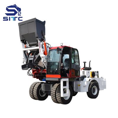 China Construction worksÂ   China Manufacturer Automatic Wheel Small Mini Mobile Self Loading Concrete Mixer Truck for sale