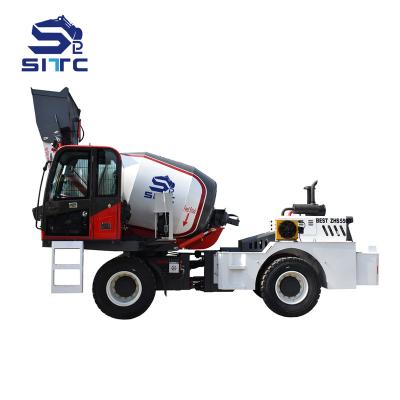 China Construction worksÂ   3.5 Cubic Meter Small Self Loading Concrete Mixer Truck Cement Mixer Truck Price for sale