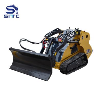 China Hotels New Arrival SITC-525Y Diesel Mini Skid Steer Mini Track Loader With Snow Plow for sale