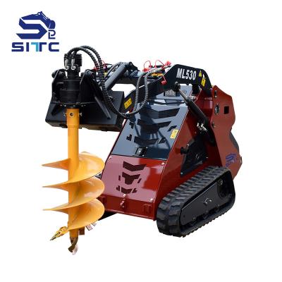 China Small Hotels Skid Steer Front End Loader with Mini Bucket Mini Skid Steer Attachment Skidsteer Bagger for sale