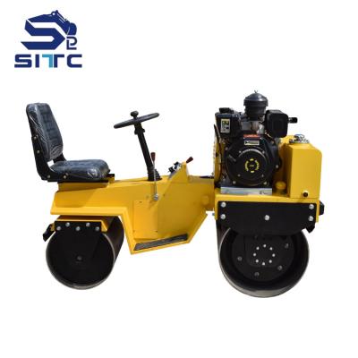 China Building Material Stores 850KG Diesel Vibratory Dual Drum Gasoline Road Roller Compactor CE for sale