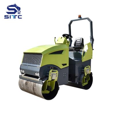 China Building Material Shops Hot Selling Type SITC Hydraulic Road Roller Double Drum 2.5 Ton Ride New On Vibratory for sale