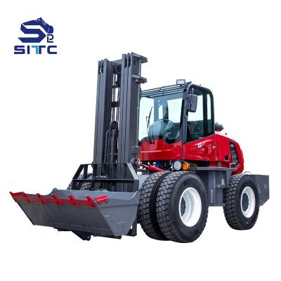 China Official factory SITC manufacturer 5 ton diesel forklift with side clutch for sale for sale