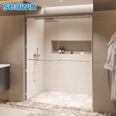 China Quiet Operation Modern Seawin Bathroom Door Adjust Sliding Glass Shower Door To Frame for sale