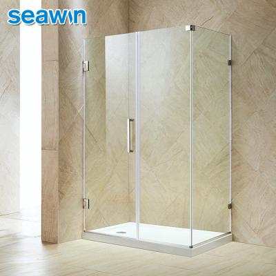 China Seawin Quiet Operation Frames Simple Bathroom Design Accessories Parts Shower Enclosure Tempered Glass Shower Door for sale