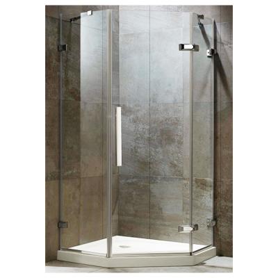 China Luxury Hotel Quiet Custom Corner Operation Hinge Doors Glass Shower Enclosure Enclosure for sale