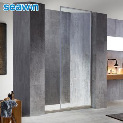 China Seawin Hotel Quiet Operation Single Frameless Frosted Panel Glass Shower Screen Doors for sale