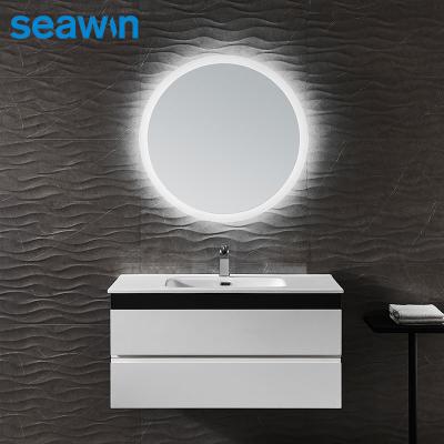 China Seawin Bright Bathroom Illuminated Circular Round Shapewall Mounted Backlit Led Light Mirror for sale