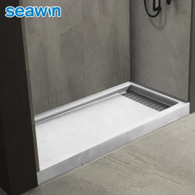 China Eco-friendly Seawin Flat Rectangular Bath Floor Acrylic Base Shower Tray for sale