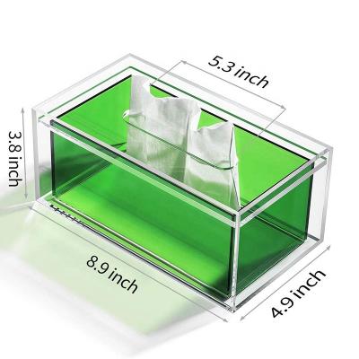 China Modern custom popular delicate white circle clear acrylic tissue box for sale