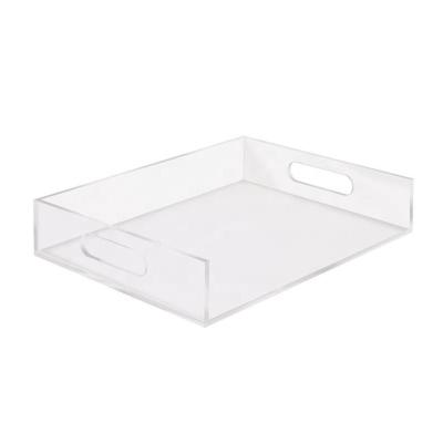 China Good Quality Fashionable High Demand Goods Customized Clear Acrylic 12x12 Small Bed Tray for sale