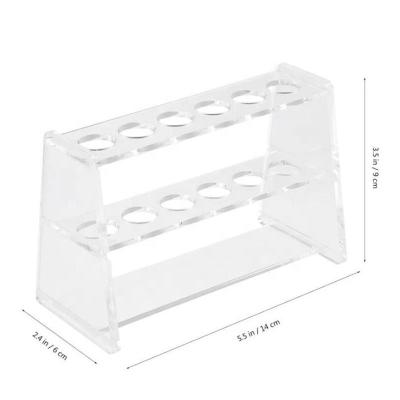 China Good Quality Fashionable Clear Lab Supply Factory Factory Lab Test Tube Rack Acrylic Display Stand for sale