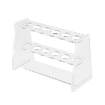 China Good quality fashionable clear lab supply factory acrylic test tube rack for tube packaging for sale