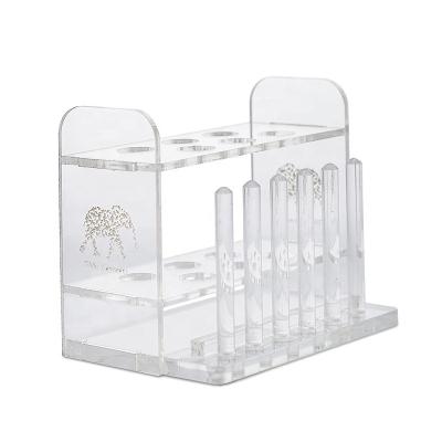 China Factory Supply Lab Good Quality Trendy Clear Colored Acrylic Tube Display Stand for sale