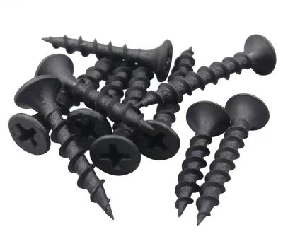 China Protrusion Pan Flat Phillips Head Phosphating Metric Black Drywall Screw Wood Tooth Screws Self Drilling Wood Screw for sale