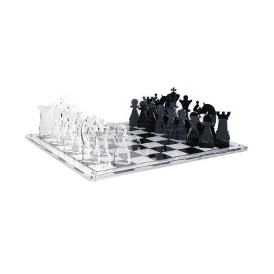 China Eco-friendly premium quality design stylish acrylic chess board chess set for adults and kids for sale