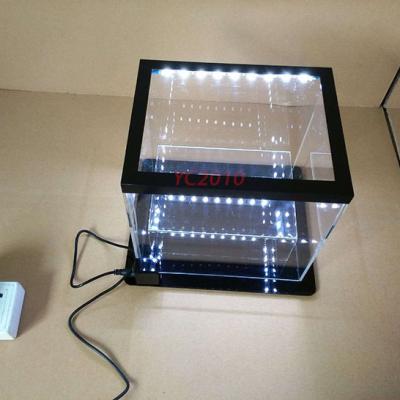 China Eco-friendly Plastic Acrylic LED Light Shoes Display Box LED Sneaker Storage Box Display Stand for sale