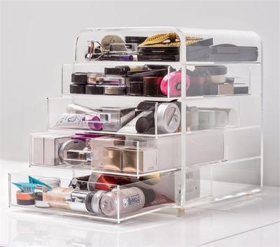 China Customized Customized Dustproof Clear Acrylic Durable Makeup Organizer Display Stand for sale