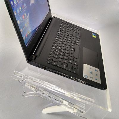 China Factory Customized Eco-friendly Clear Acrylic Desktop Laptop Display Stand Acrylic Desktop Computer Stand for sale