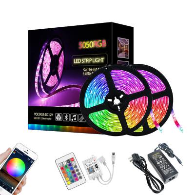 China APP Control Lamp Flexible Smart Strip RGB Colorful LED Decoration Lamp Led Smart Strip Lights for sale