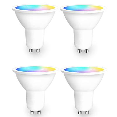 China Smart Timing GU10 Smart Wifi LED Bulb 5w 450lm Residential Spot Light Bulb With Voice Home Control for sale