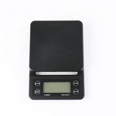 China Weigh New Digital Drip Coffee Scale 3000g 0.1g Electronic Coffee Weighting Measuring Scale with Timer for sale