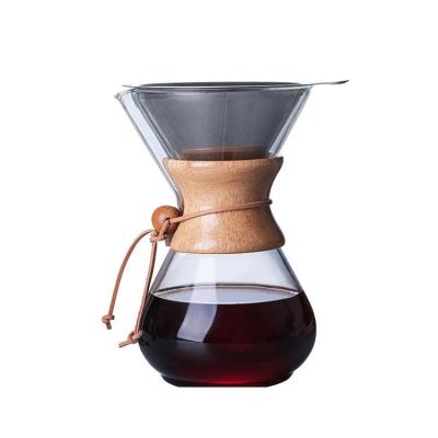 China Newstyle Viable Pour Over Maker Thermos Tea Coffee Glass Jar With Dripper For Coffee Irrigation for sale