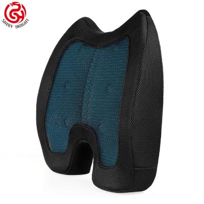 China Sustainable Honeycomb Memory Foam Blue Office Chair Gel Cushion For Sitting Long Cushion for sale