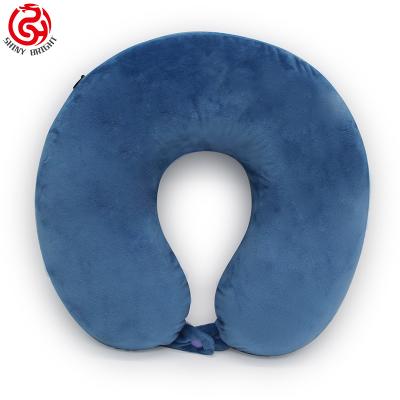 China Viable Memory Foam Cool Neck Support Gel Travel Pillow For Airplane Car Home Office Travel Neck for sale