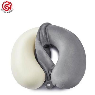 China 2022 Memory Cotton Hot Product New Design Comfy Roll Memory Foam Neck Pillow For Travel for sale