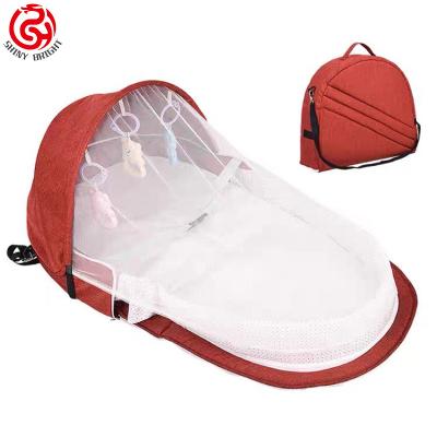 China Folded Portable Baby Crib Baby Crib Good Sleep Outdoor Bed for sale