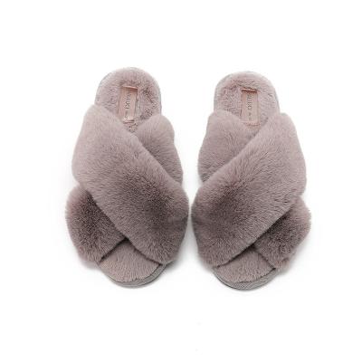 China Fashion Trend Plush Faux Fur Luxury Soft Bathroom Indoor Slipper for sale