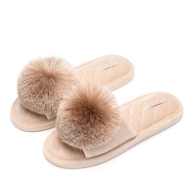 China 2022 Fashion Trend Hot Selling Indoor Plush Soft Fluffy Home Slippers For Women for sale