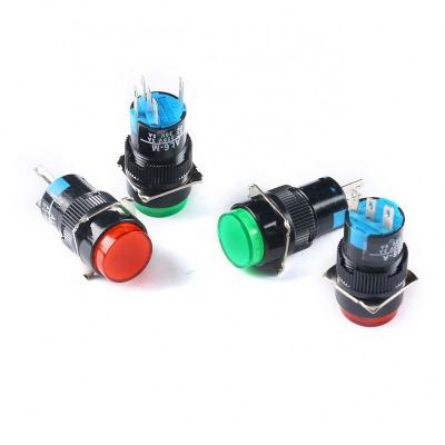 China Electrical hardware button switch LA16/AB6-A/AB6Y-M LA16-AL6-A-M self-locking self-tuning and self-locking round 16MM for sale