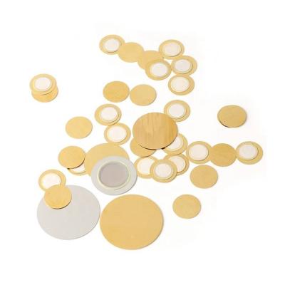 China Diameter 12mm 20mm 27mm 35mm Buzzer Piezo Ceramic Piezo Sheet Buzzer Piezo Ceramic Sheet 50mm Copper Piezoelectric Ceramic Sheet for sale