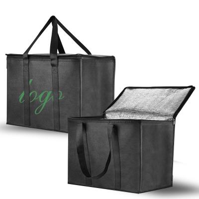 China Insulated Custom Printed Large Portable Insulated Tote Bag Thermal Lunch Cooler Bag for sale