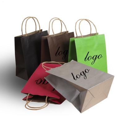 China Recyclable Custom Brown Craft Kraft Paper Bags Bakery Food Packaging Packing Small Business Ningbo Hot Stamping OEM BSCI CMYK Supplies for sale