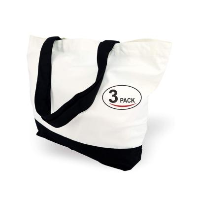 China Custom Printed Handled Tote Shopping Bag Cheap Organic Cotton Bags With Logo for sale